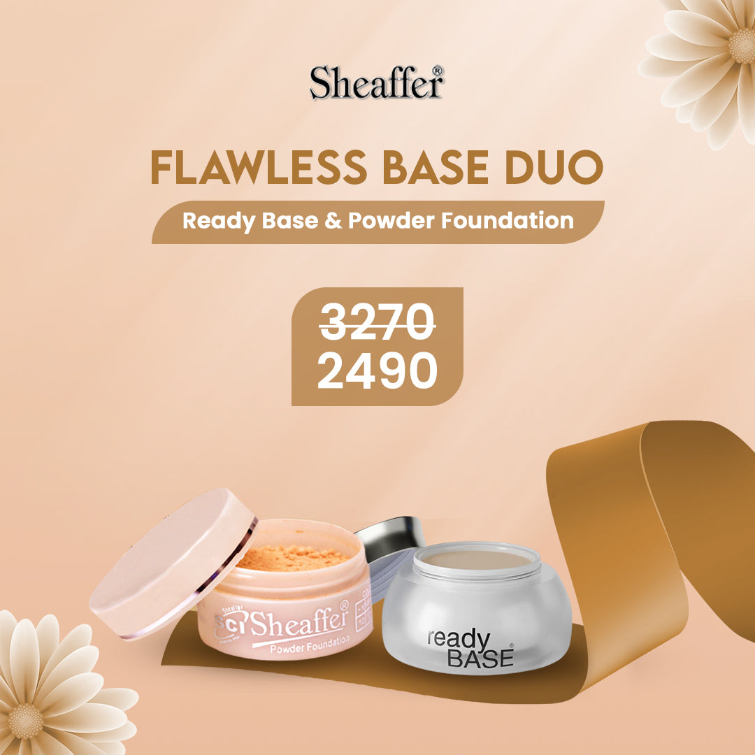 Flawless Base Duo - Ready Base & Powder Foundation – Sheaffer Cosmetics