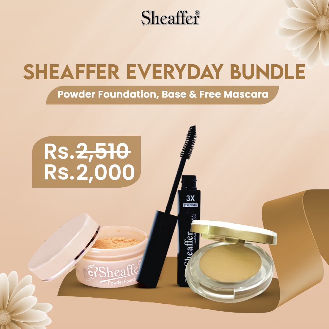 Sheaffer Everyday Bundle - Powder Foundation, Base & Free Mascara ...