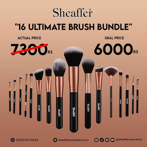 Sheaffer 16 Ultimate Makeup Brushes Bundle