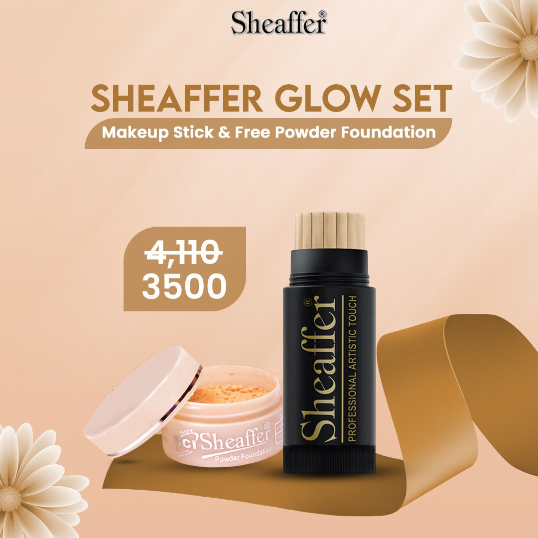 Sheaffer Glow Set – Makeup Stick & Free Powder Foundation – Sheaffer ...