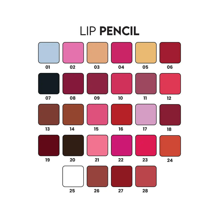 Sheaffer Lip Pencil Shades Card