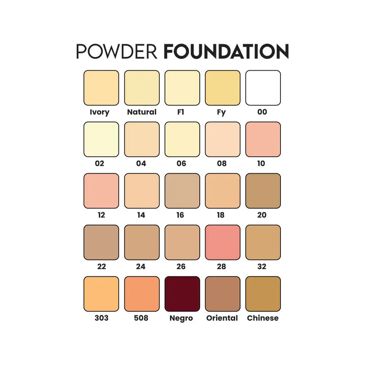 Sheaffer Powder Foundation Shades Card